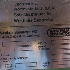 Westfalia Model CSA-8-06-476离心机