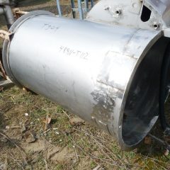 150加仑不锈钢水箱，30″直径。X 48″直边
