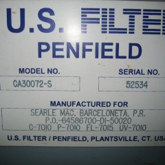美国过滤彭菲尔德CA300-72-S去离子系统