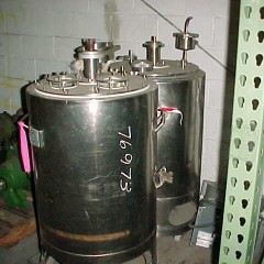 40加仑316不锈钢立式罐19.5“DIA。x 29“直高度