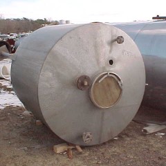 800加仑304不锈钢立式水箱，5 ' 4″直径。X 5 '直边