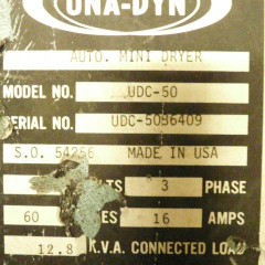 300磅Una Dyn型号UDC50干燥剂干燥机