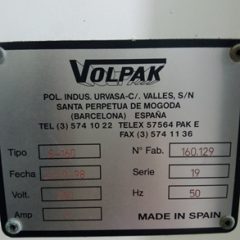 二手Volpak S-160表格填充和密封机