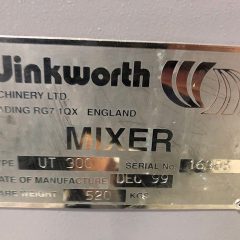 300升Winkworth型号UT300不锈钢色带搅拌机，使用翻新