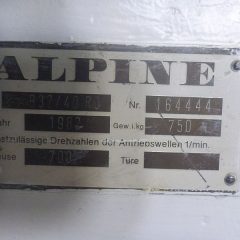 18.5 KW Alpine B32/40 RO切割机带设备