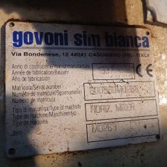 750升Govoni Sim Bianca不锈钢水平犁铧混合器