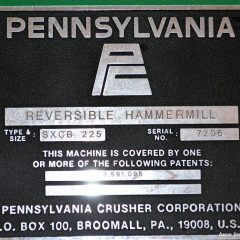 2500 HP宾夕法尼亚煤粉粉碎机SXCB-225型碳钢锤式粉碎机