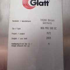 GLATT WSG PRO 500不锈钢流体床烘干机